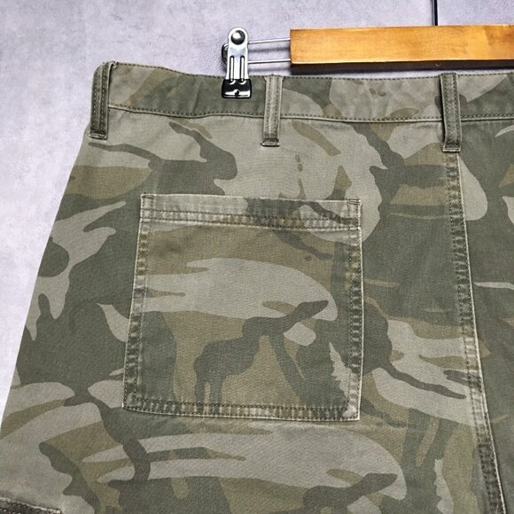 Wrangler Mens Camo Cargo Shorts size 40 - 42 Green Cotton Stretch Camouflage - Picture 10 of 13